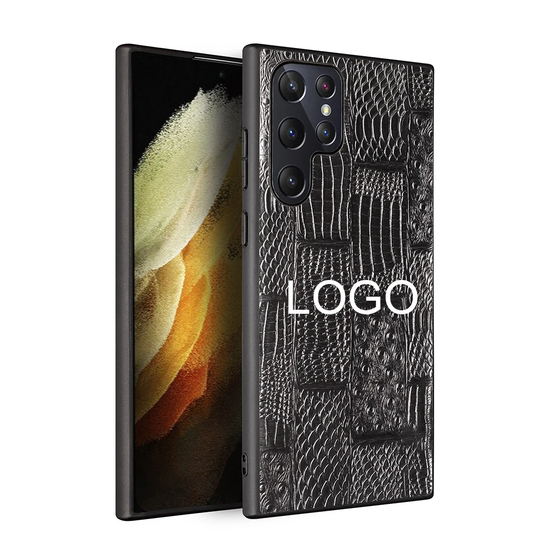 Geili Wholesale Good Quality Top Layer Cowhide Material Anti Fall Phone Case Protective Cover For Samsung S22 Z Flip