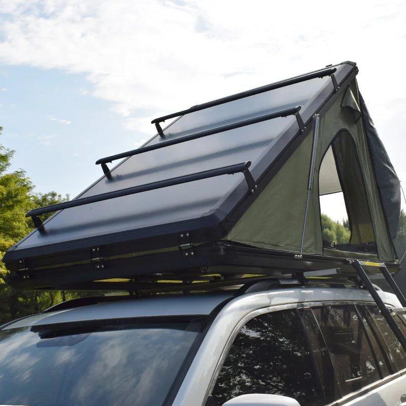 Hot Sale Hard Shell Adventure Roof Top Tent Aluminum Triangle Shell Camping SUV Car Roof Tent