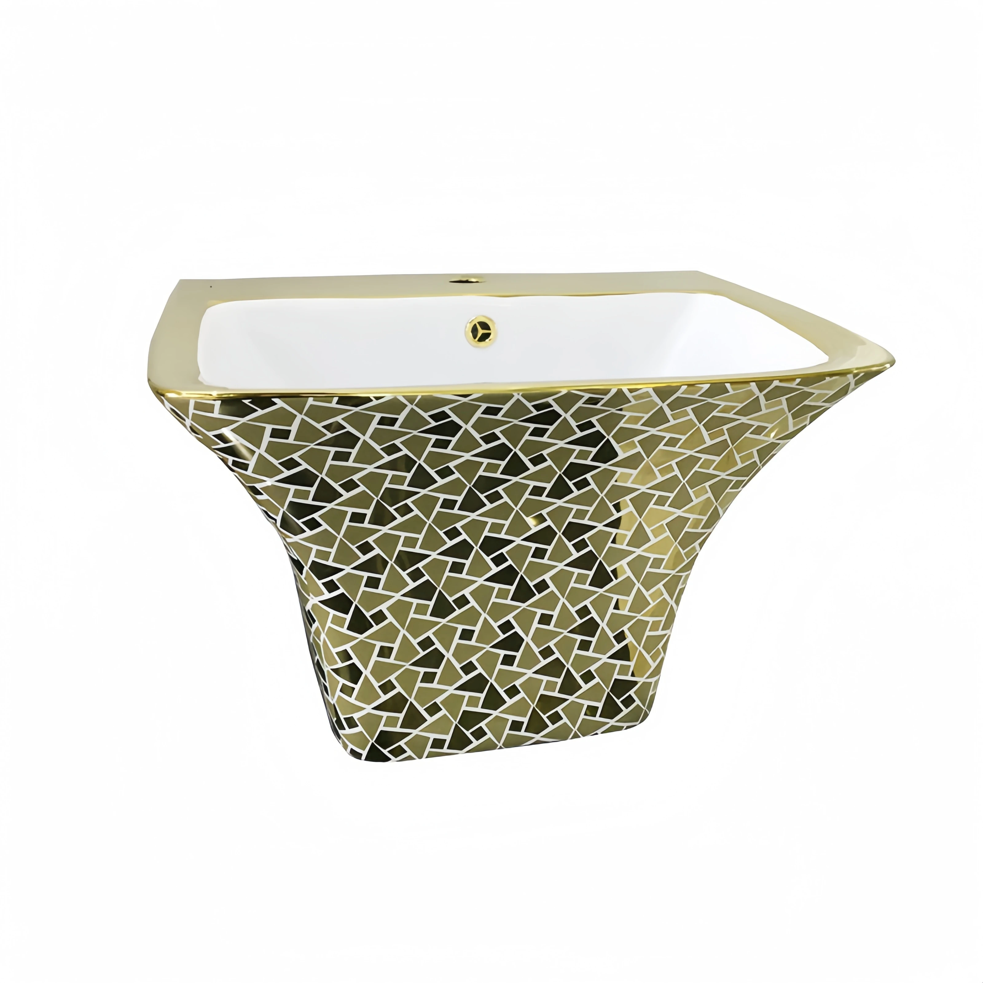 Luxury hotel ceramic bathroom wash basin sink wire freestanding custom one piece toilet pedestal cera sanitary ware sink