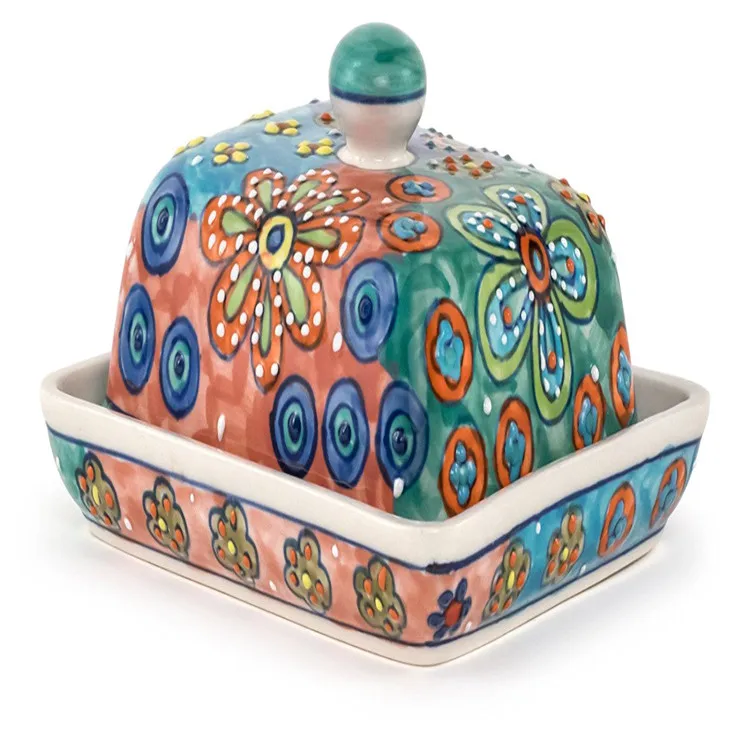 Hand Painted Butter Dish