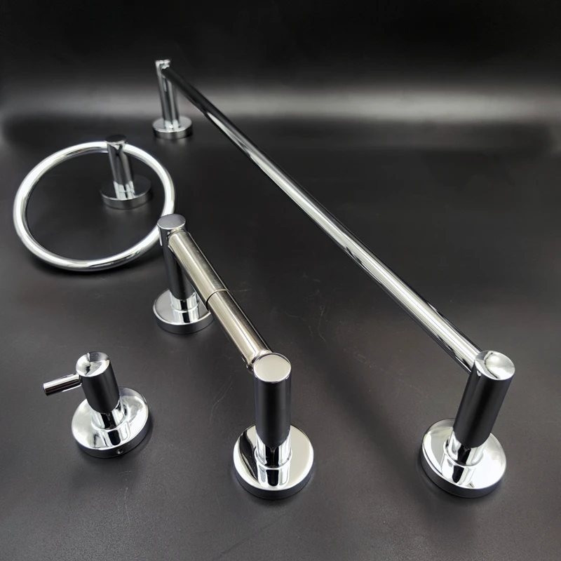 Chrome/Black/Gold bathroom accessories set 4-Piece sanitary hardware wall mounted bathroom hotel restroom in bath room