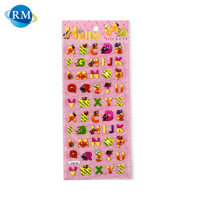 
3D Self Adhesive Fabric Cartoon Number Educational Kid Stickers 