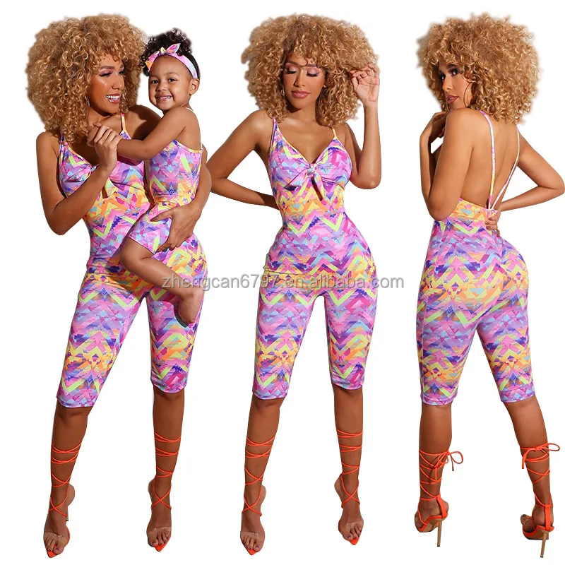 2022 Wholesale Baby Girls Bikini Swimsuit Backless Mommy and Me Swimwear Camisole Womens Swimsuits Bikini