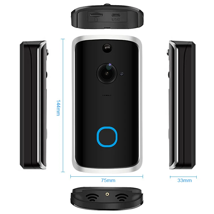 720p беспроводной видео дверной звонок умный дом оптовая кольцо видео дверной звонок