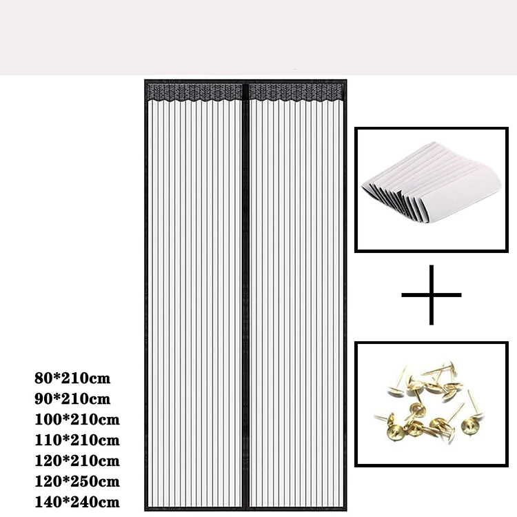 Manufacturer Wholesale Custom Magnetic Anti Mosquito Curtain Good Quality Magnetic Mosquito Net Door