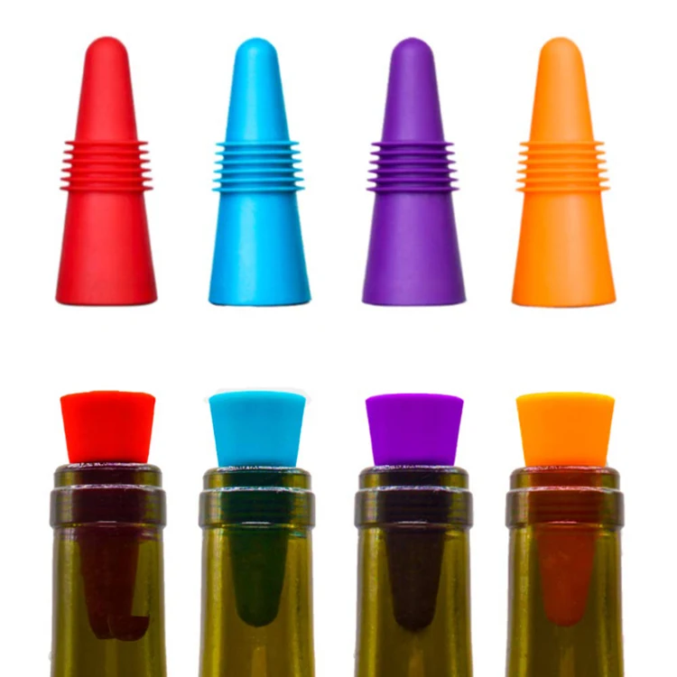 Silicone Wine Bottle Stopper Silicone Beverage Bottle Plug Wine and Beverage Bottle Stopper