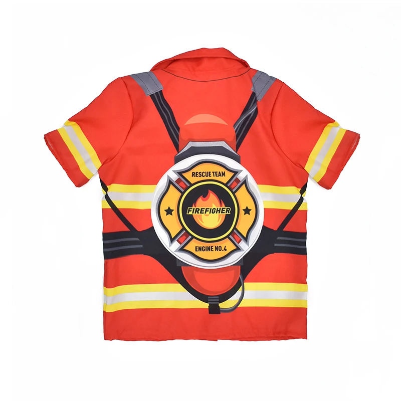 Halloween Carnival Role Play Kids Fireman Costume Set Firemen Uniform Boys Firefighter Suit Costume