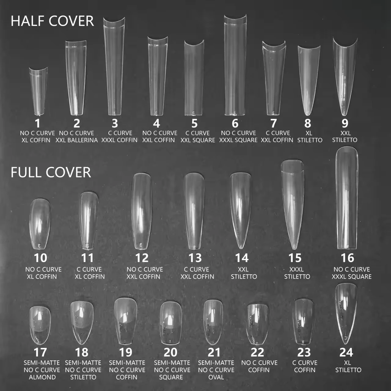 manufacturer private label LOGO Medium long ballerina coffin nail tip 500 600 pcs artificial fingernails with custom box