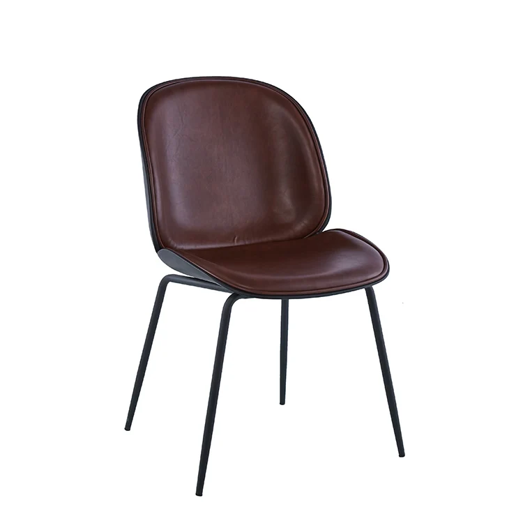 High Quality Home Furniture Cheap Dinner Chair Beetle Shape Modern Dinning Room Furniture PU Leather Dining Chairs