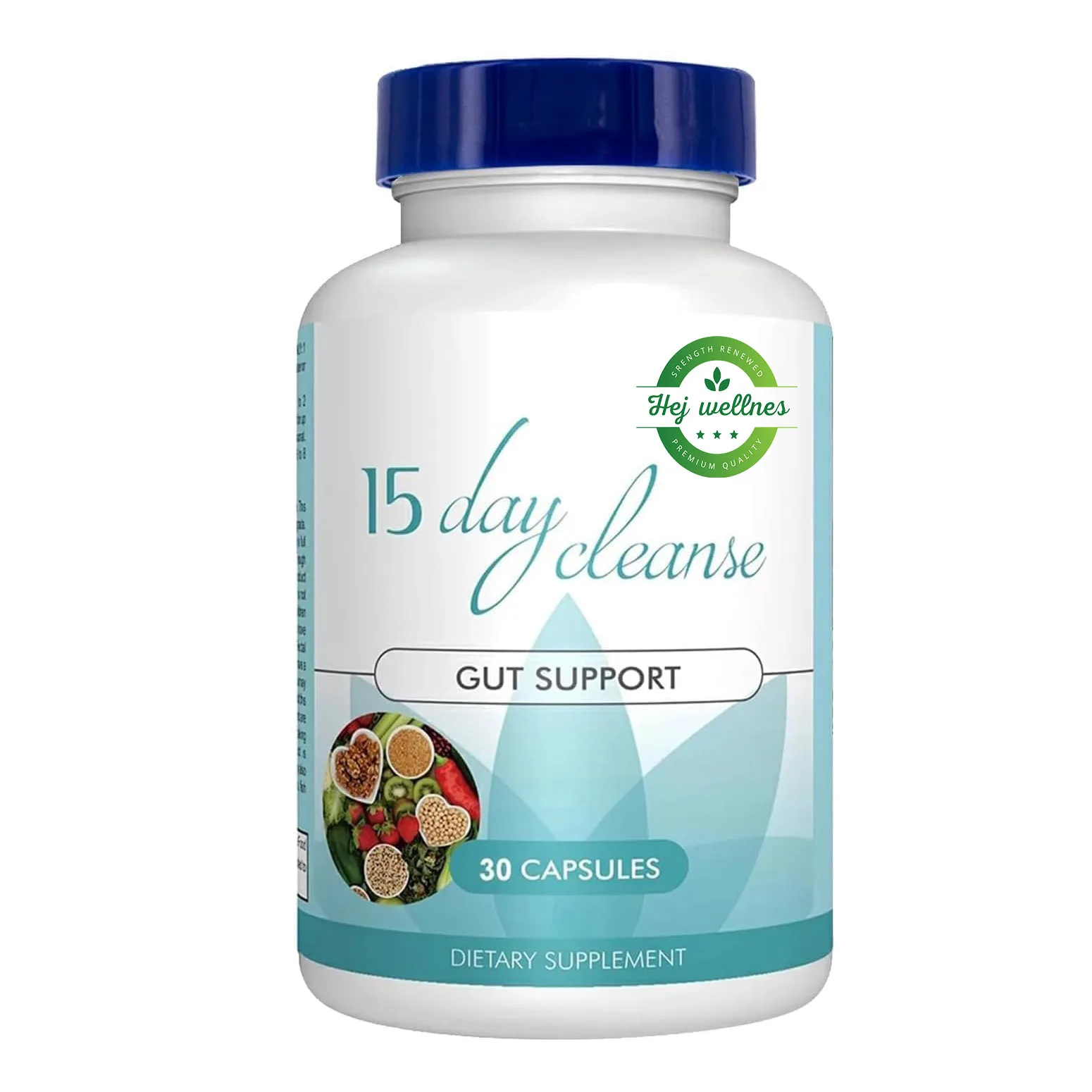 Cascara Sagrada Senna Leaf Psyllium Husk Capsules 30 Count 15 Day Cleanse Detox Rapid Flush Digestive Clean Colon Supplements