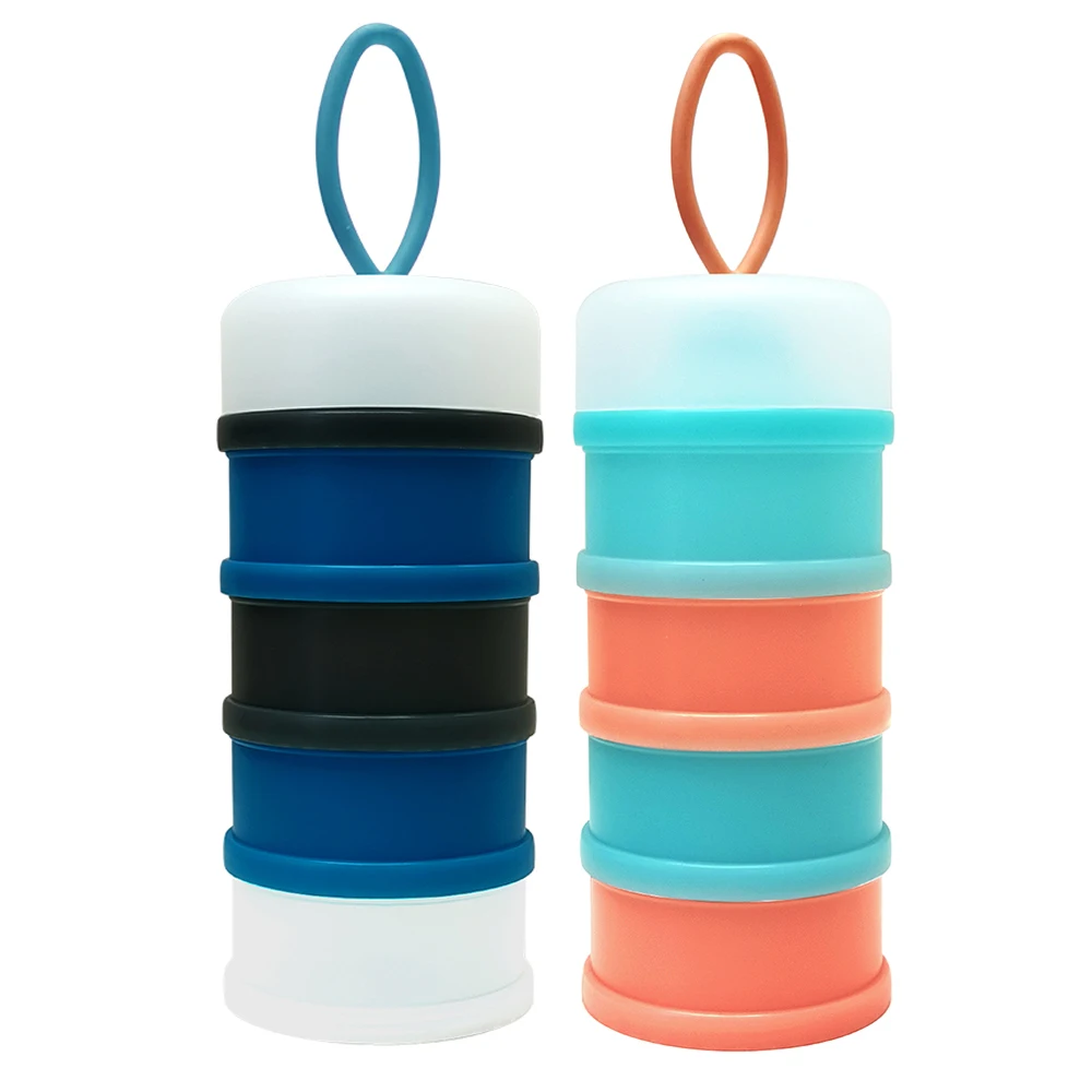 4 Layers Toddle Container PP Infant Portable Food Storage Candy Sealing Essential Grains Baby Milk Powder Box Feeding Dispenser