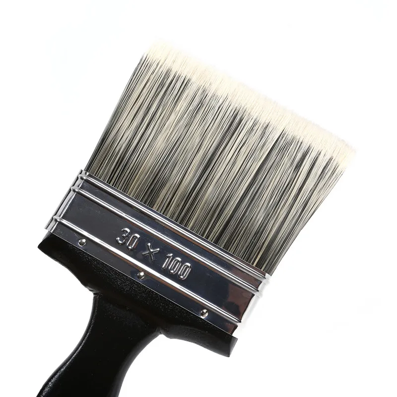 4 inches professional paint brushes with treated wood handle for DIY paint furniture fence deck and wall trim