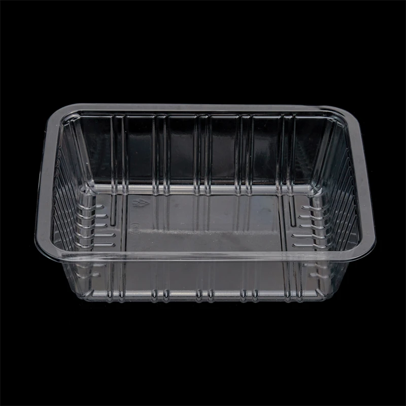 Clear PET Disposable Biodegradable Fruit and Vegetable Box Food Grade Plastic Tray