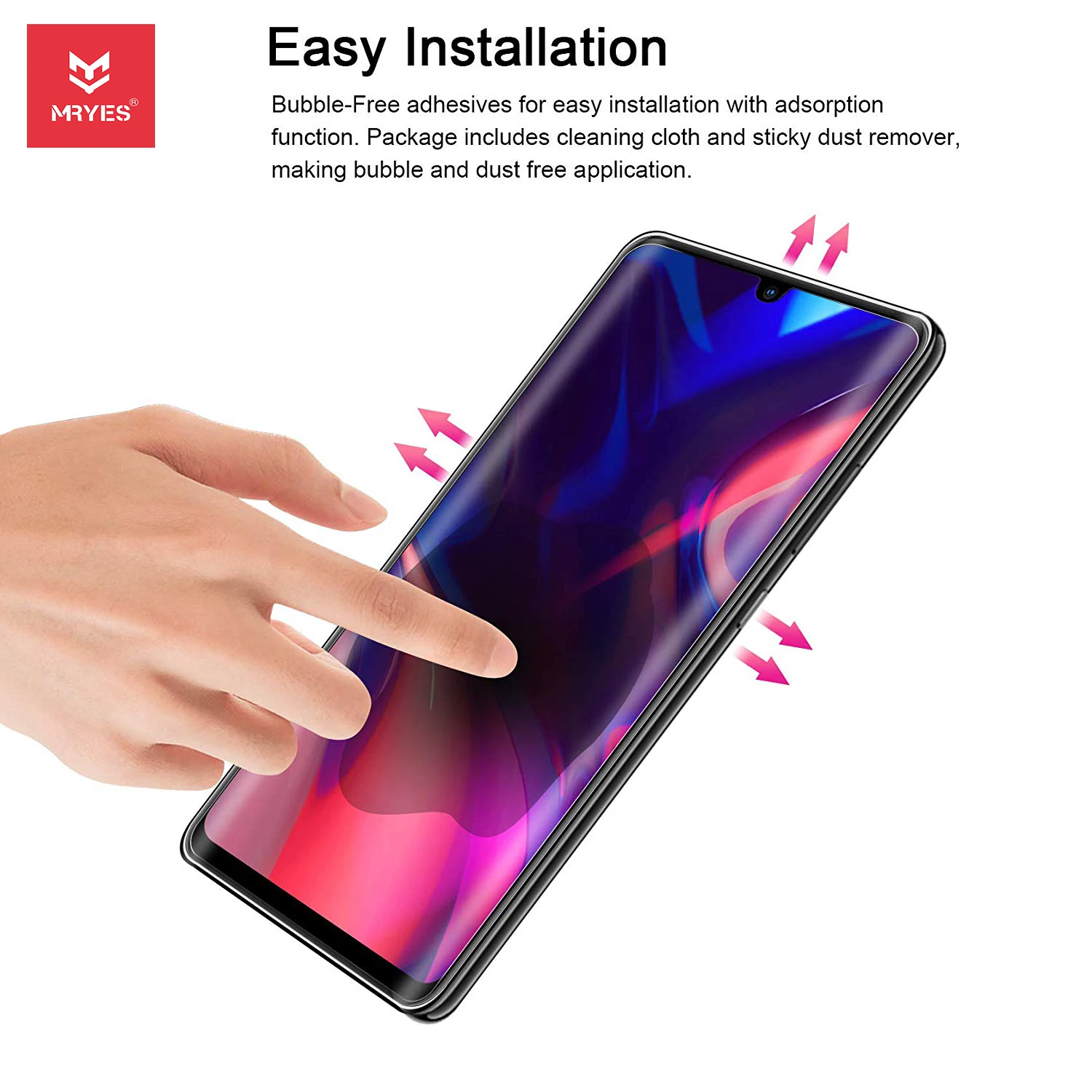 Full Protection 3D Curved Full Glue Front Screen Protector Glass for Huawei P30 Pro