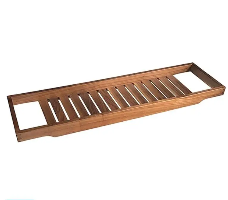 Wooden Bathtub Trays bath tray Caddy Long Slatted Bathtub Versatile Shelf Holder