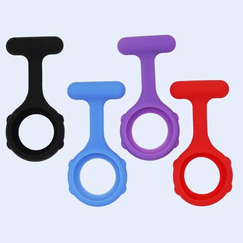 Printed Butterfly Rubber Doctor Fob Pocket Nurse Watch Medical Gift Hospital Silicone Case for Silicone