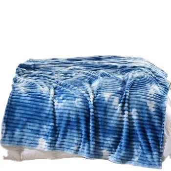 Stripe Pattern Super Soft Faux Rabbit Fur Throw Blanket 100% Polyester Geometric Vintage Cartoon Woven Tapestry