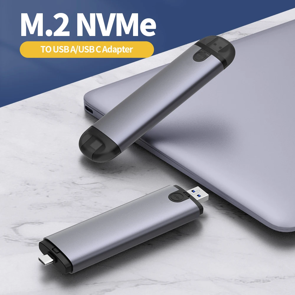 Hot Selling  Mini M.2 SSD Enclosure Dual Protocol NVME/NGFF Fast Transfer Rate Hard Drive Caddy