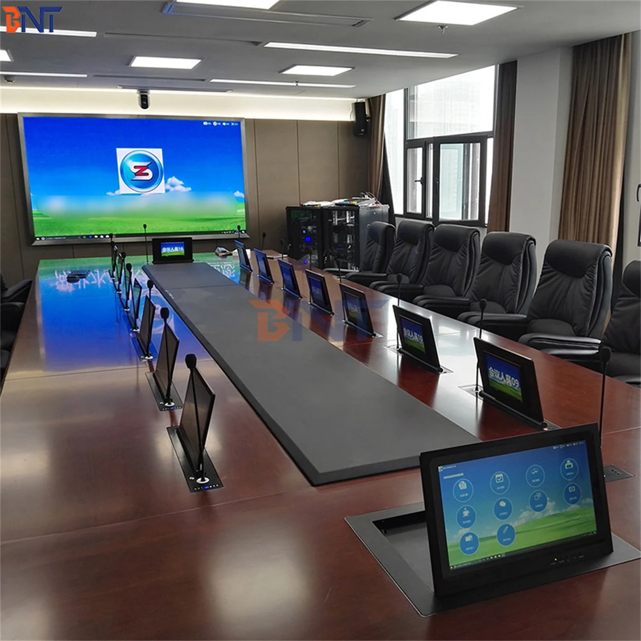 Motorized LCD Monitor Lift Fit For 22 Inches Screen Computer Pop Up Monitor Meeting Room Table