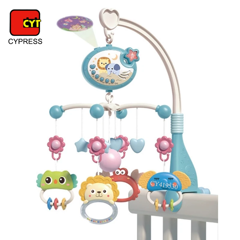 Детская музыкальная кроватка с функцией пульта дистанционного управления 360 вращающиеся мобильные детские игрушки проекцией