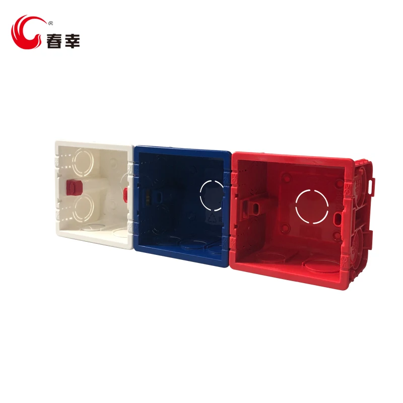Wall Mount Junction Box 86 Plastic PVC Flame Retardant Electrical Socket Cassette Outlet Wall Switch Box Enclosure Flush Box