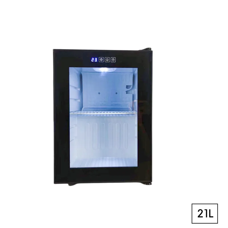 21L Energy-Saving Glass Door Home Office Music Studio Yoga Studio Refreshment Fridge