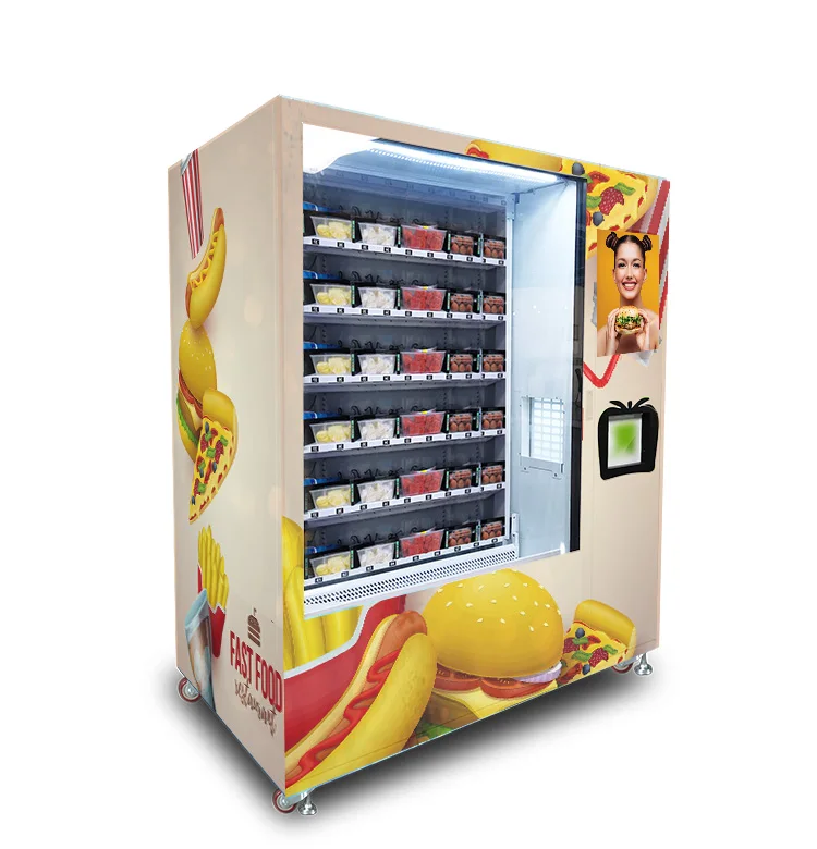 Умный торговый автомат с лифтом для офисных зданий