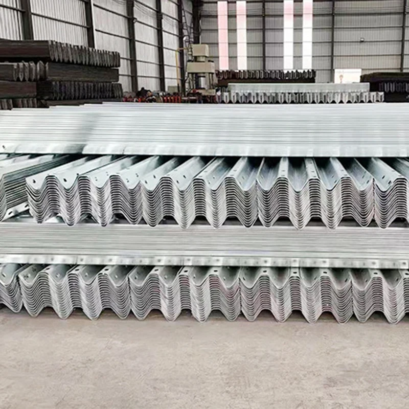 Road Traffic Safety Barrier Highway Roadside W Beam Guardrail Crash Barrier