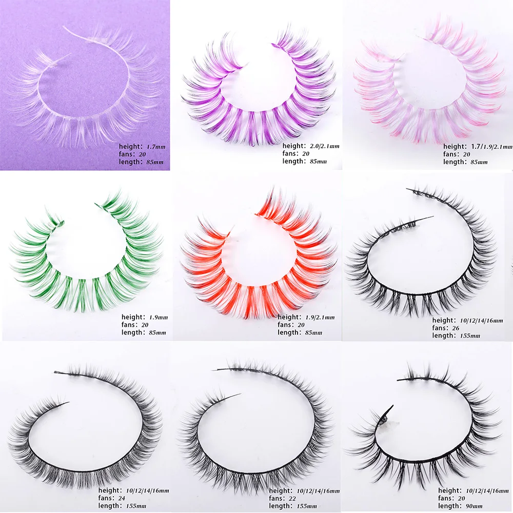 Yiernuo new product 2022 Segments pre-cut lash wholesale ribbons round eyelash Colored Cluster Segmented DIY Eyelash