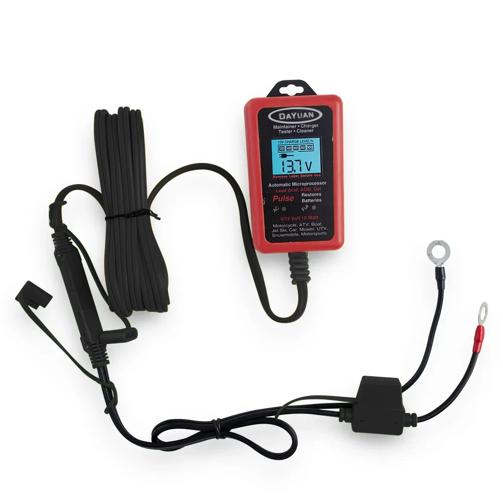 Car Emergency Charging 6/12 Volt 750mA Lead-acid Automotive Batteries Charger Portable Car Battery Charger And Maintainer