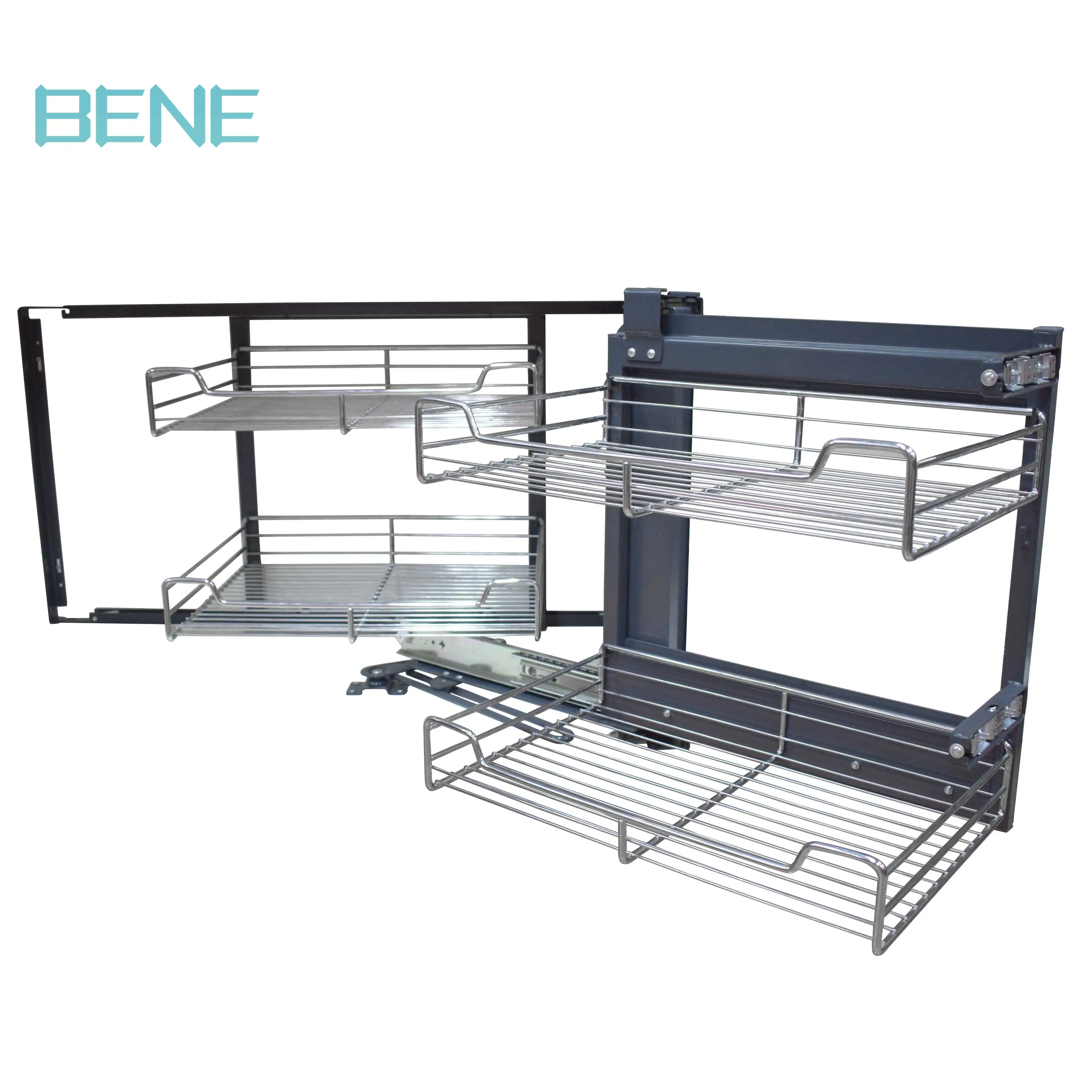 Factory Direct Sale Kitchen Storage Cabinet Accessories Drawer Soft Close Magic Corner Pull Out Basket