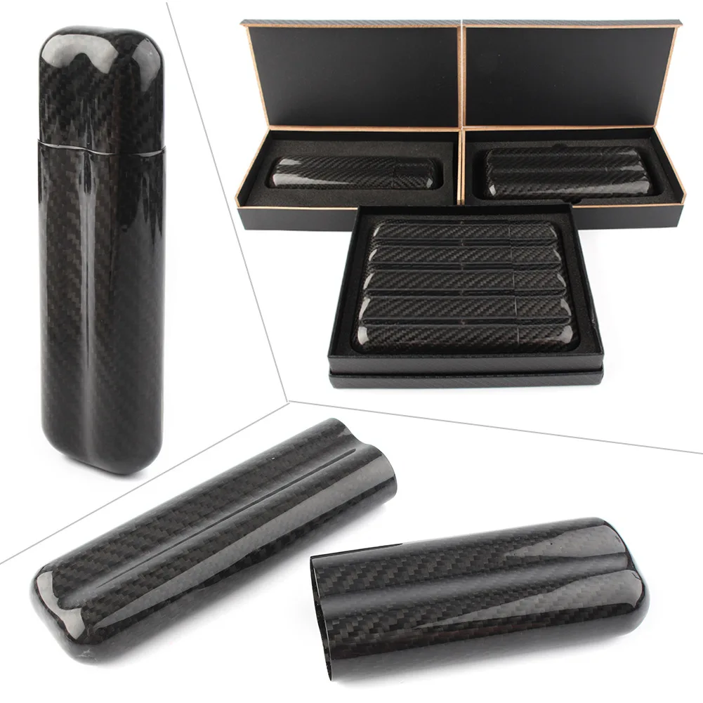 2 Finger 3 Finger Real Carbon Fiber Cigar Cases/Humidors