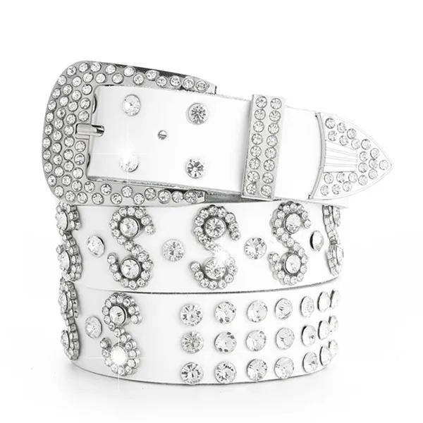 Женские джинсы из натуральной кожи с инкрустацией стразами и стразами