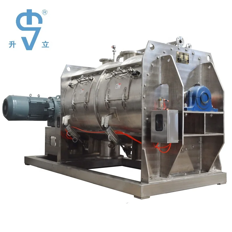 Powder plowing mixer providing high shear stress with CE certificate