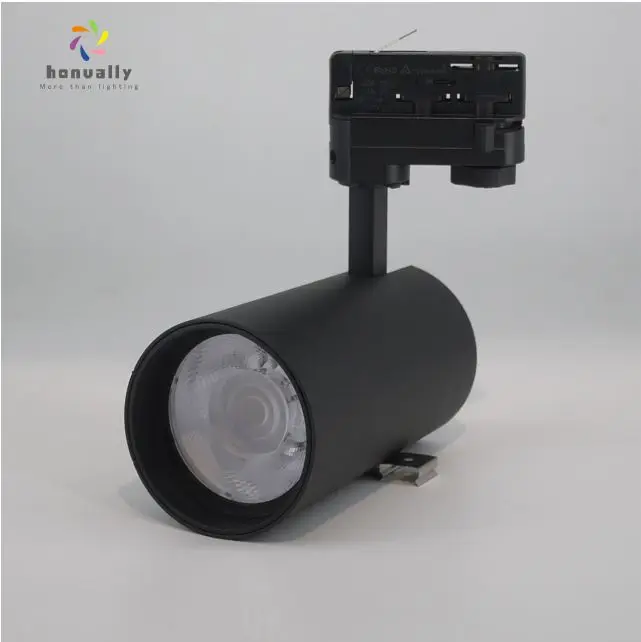 
white black grey aluminum housing cob 10w 20w 30w led track light system 