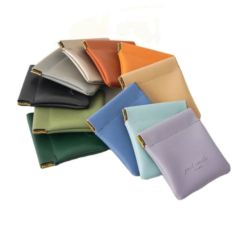 Custom Embossed Logo Pu Microfiber Leather Magnetic Jewelry Cosmetic Packaging Bags  Earphone Pouch with Logo