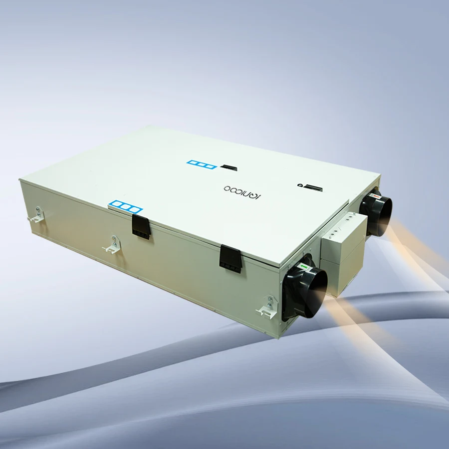 wifi control cooling and heating ventilation system with heat recovery HRV HAVC system for home