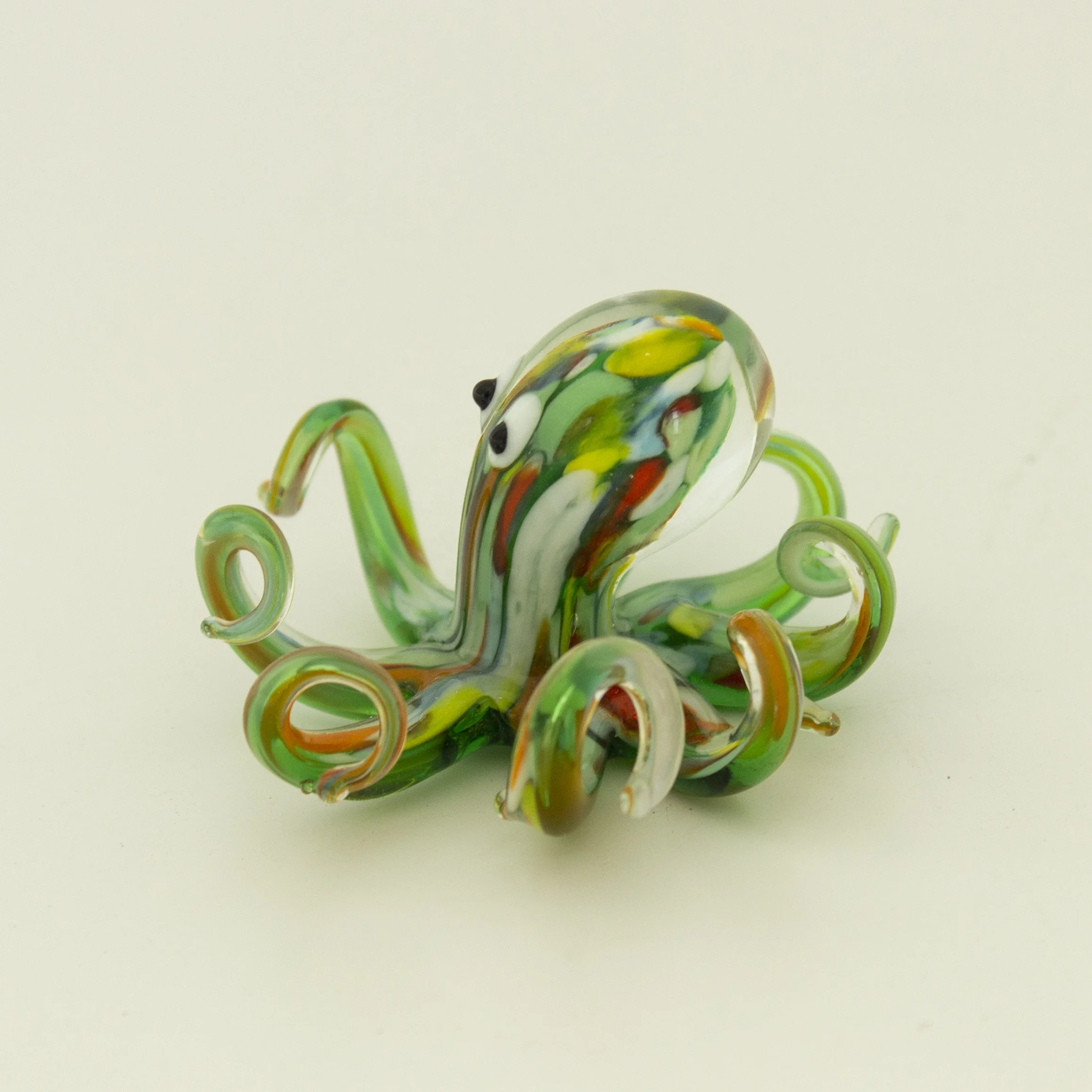 Lamp working ornaments glass octopus animal figurines for home decoration