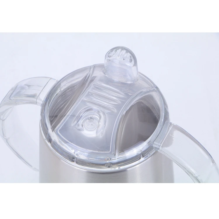 Watersy sublimation 12 oz Sippy kids Cups Baby Pacifier Egg Shape Feeding Cup Creative Spill Proof Tumbler With Handle BPA FREE