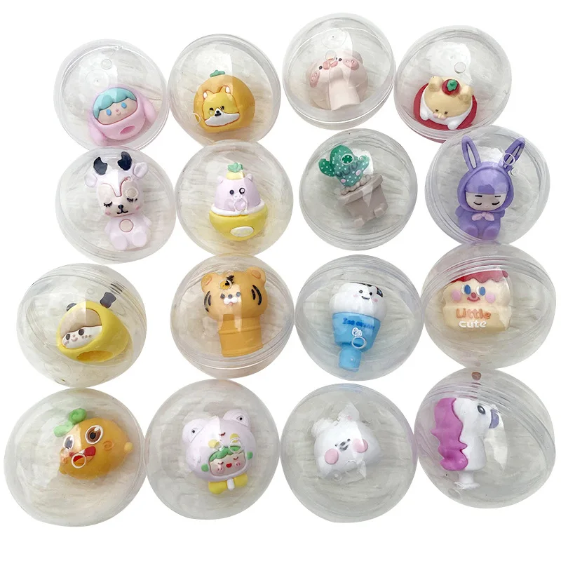 Toy Gumball Machines Plastic Containers Surprise For Kids Party Colored Round Capsules