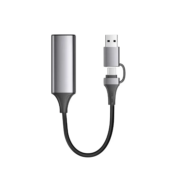 1080P Video Capture Card for Computer PC PS4 Gaming Live Streaming Meeting HD Port To USB A/Type-C 2in1 Broadcasting Recorder