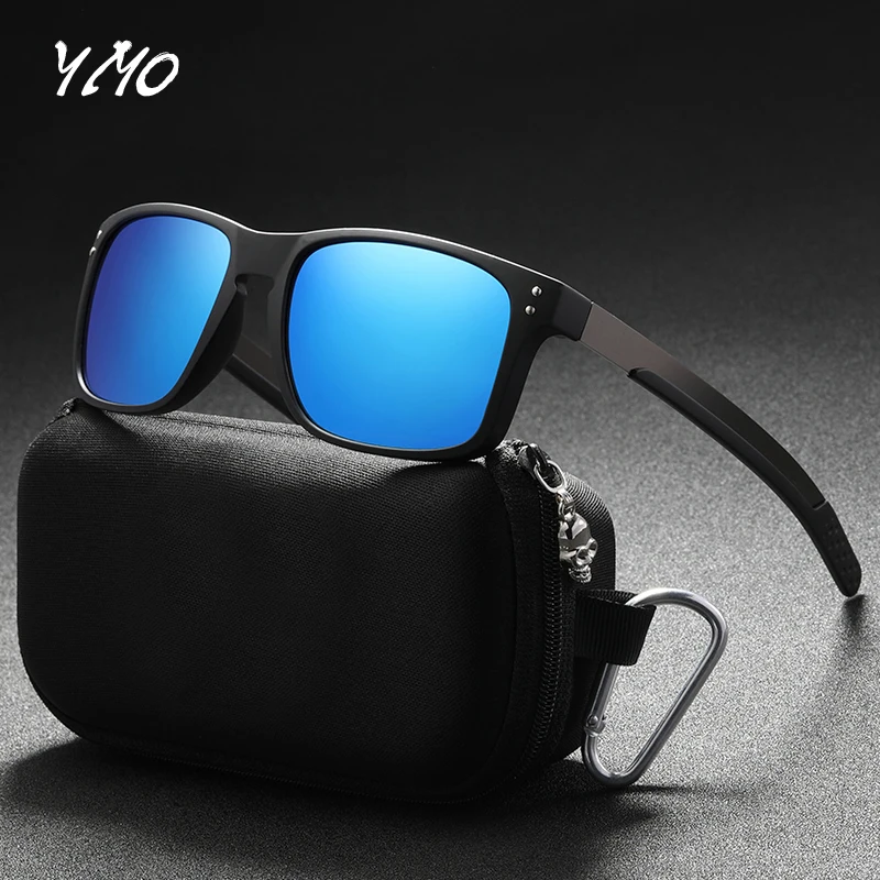 Polarized Sunglasses Men Women Classic Square Sun Glasses UV400 Mirror Aluminum Leg Sunglasses Men
