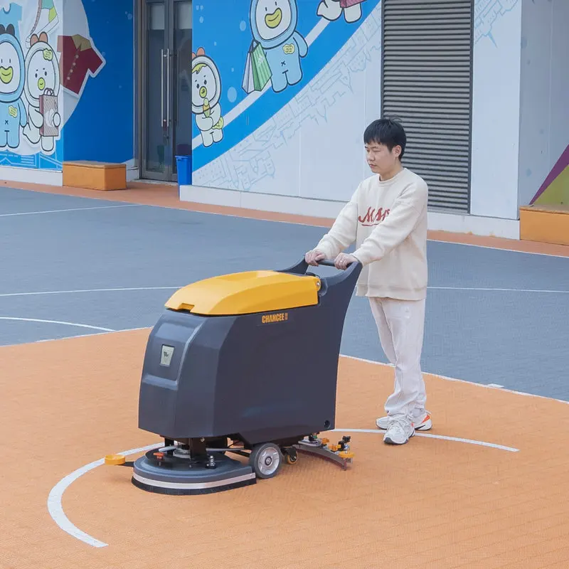 Walk Behind Ceramic Floor Tiles Cleaning Machine Plastic Flooring Machine Floor Scrubber Machine