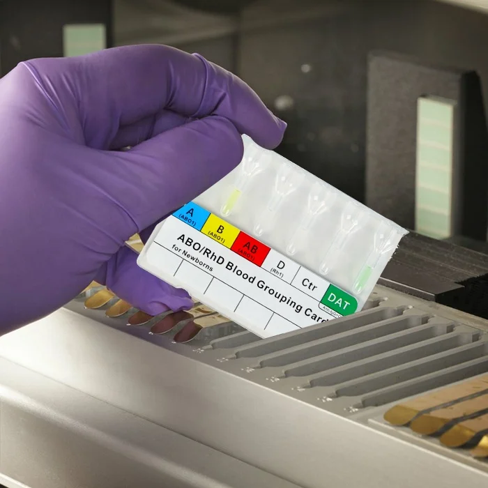 LONGTIME OEM ABO RhD Blood Type Test Card Forward & Reverse for Humans