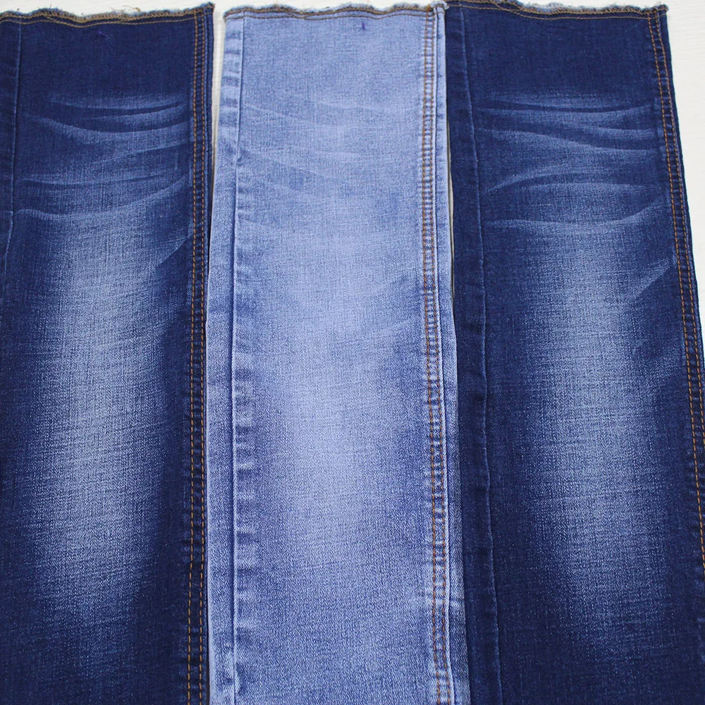 Indigo cotton slub denim tops fabric manufacturer good