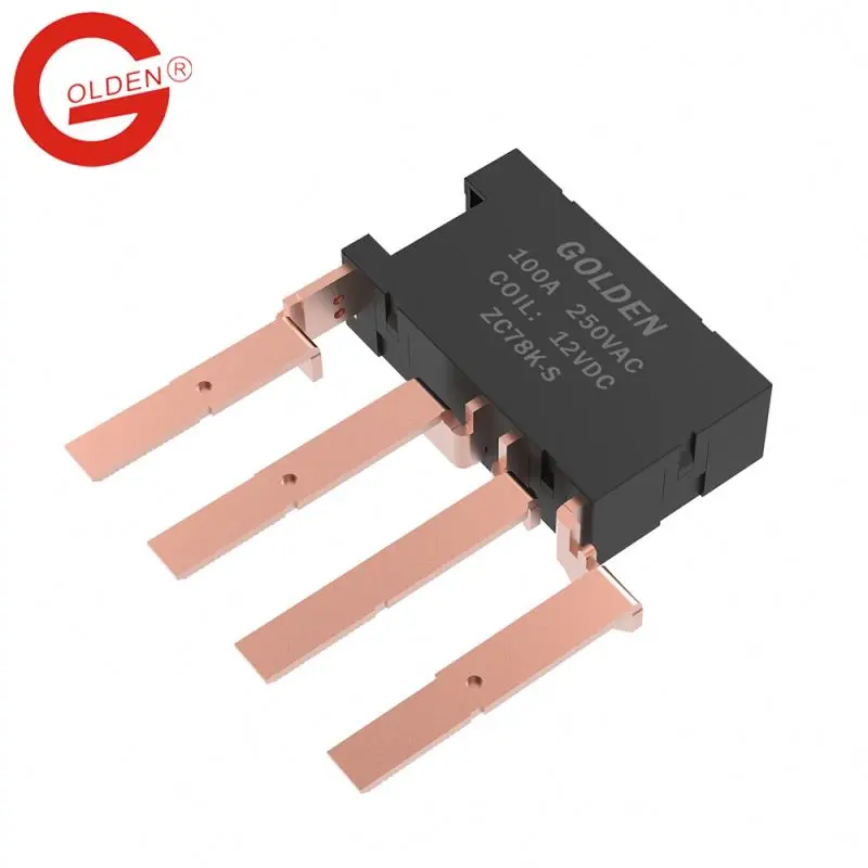 Golden ZC78K Two Way Magnetic Latching Relay Rohs 100A 250VAC 25000VA High Power Electrical Meter Relay Customization