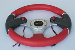 TRAPLY PVC 320mm Red Racing Car Steering Wheel For Corolla Ps4