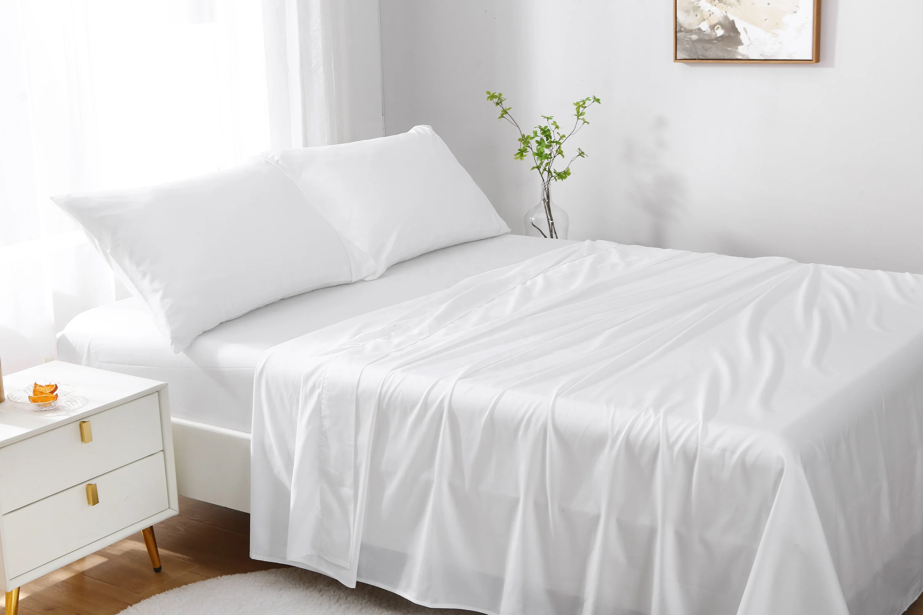 100% bamboo bedding set 60S bamboo bed sheet organic 300TC lyocell duvet cover with hot selling bedsheets