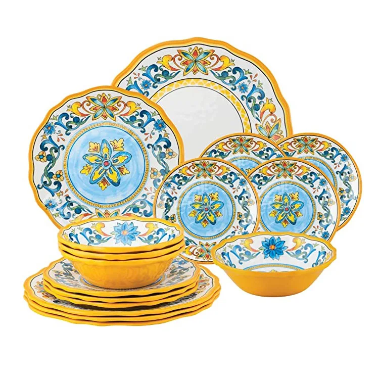 18 поликарбонатный люксовый чехол Кьянти меламин биоразлагаемые столовые сервизы посуда для 6 человек