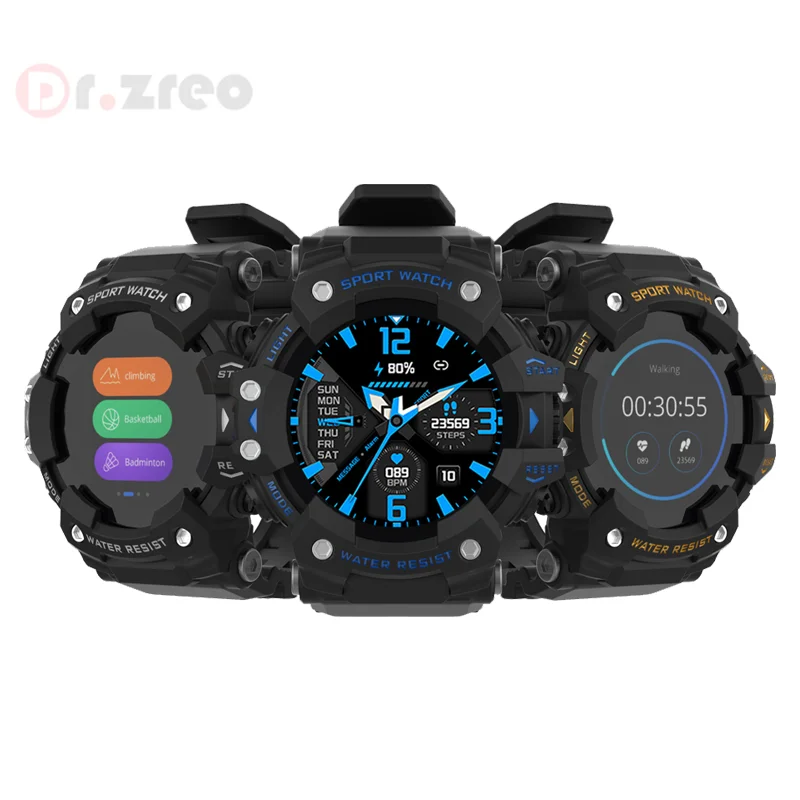 Dr.zreo LC11 IP68 Waterproof Men Smart Watch Sports Outdoor Sport Smartwatch Men Spo2/HR/BP Fitness Tracker Smart Clock